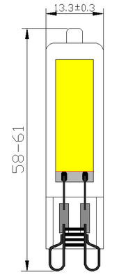 VOLLE GLAS-BIRNE 120lm/w 2700K FML-003 G9 3W LED